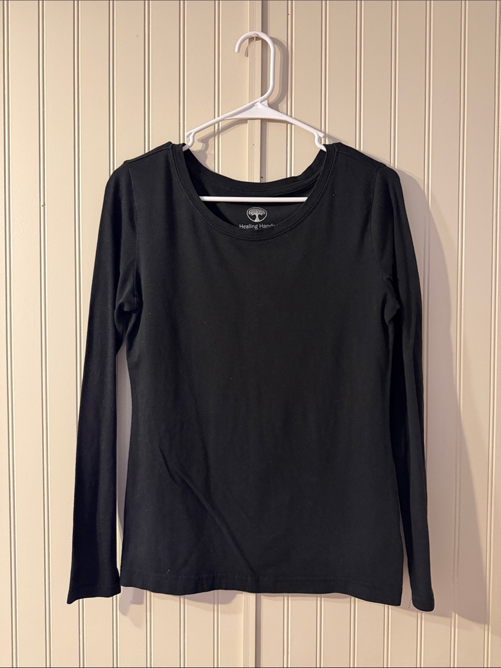healing hands Black Long Sleeve Under Scrub